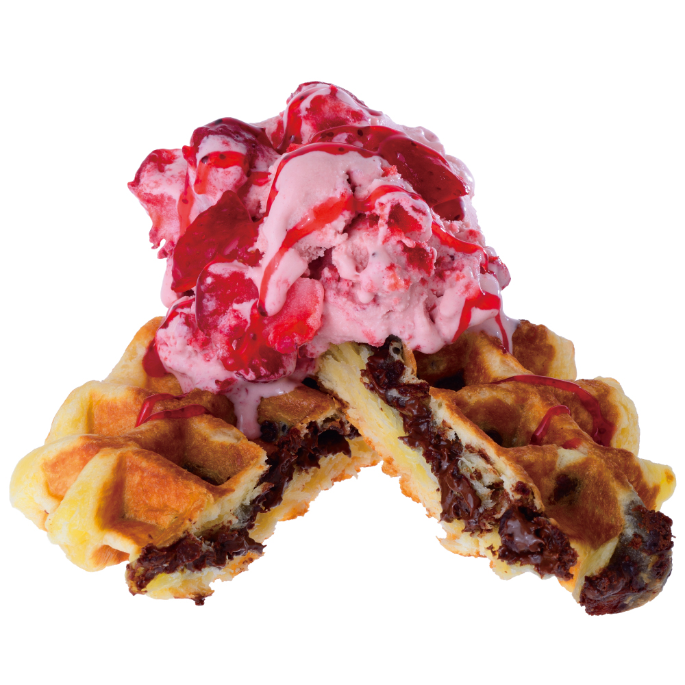 画像：Meltin Waffle Chocolate And Strawberry Kari
